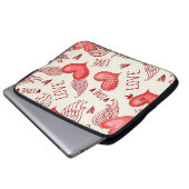 Herzmuster für den Valentinstag Laptopschutzhülle (Vorne Knopf)