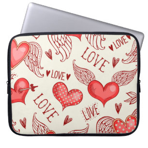 Herzmuster für den Valentinstag Laptopschutzhülle