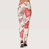 Herzmuster für den Valentinstag Leggings (Rückseite)