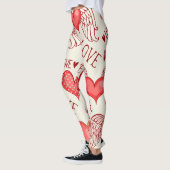 Herzmuster für den Valentinstag Leggings (Links)