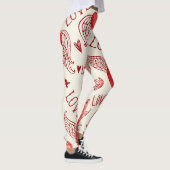 Herzmuster für den Valentinstag Leggings (Rechts)