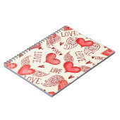 Herzmuster für den Valentinstag Notizblock (Linke Seite)