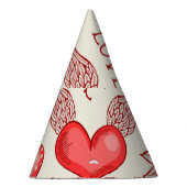 Herzmuster für den Valentinstag Partyhütchen (Rechts)