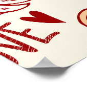 Herzmuster für den Valentinstag Poster (Ecke)