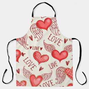 Herzmuster für Valentinstag Schürze