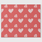 Herzmuster Geschenkpapier (Flach)