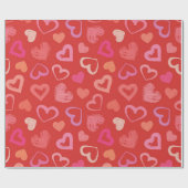 Herzmuster Geschenkpapier (Flach)
