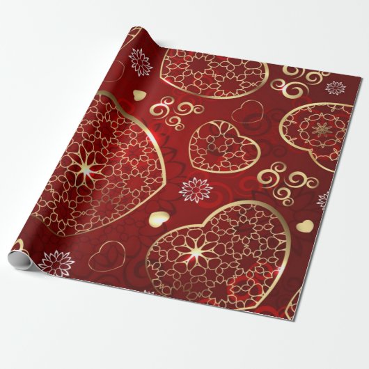 Herzmuster Geschenkpapier (Ungerollt)
