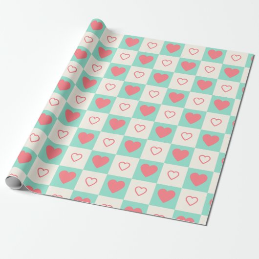 Herzmuster Geschenkpapier (Ungerollt)