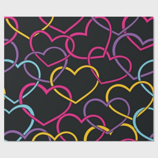 Herzmuster Geschenkpapier (Flach)