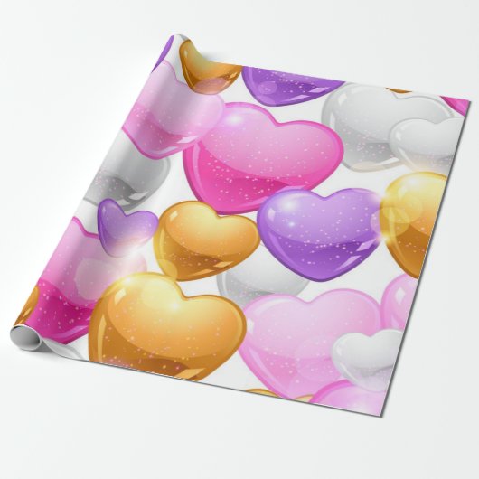 Herzmuster Geschenkpapier (Ungerollt)