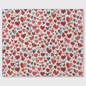 Herzmuster Geschenkpapier (Flach)