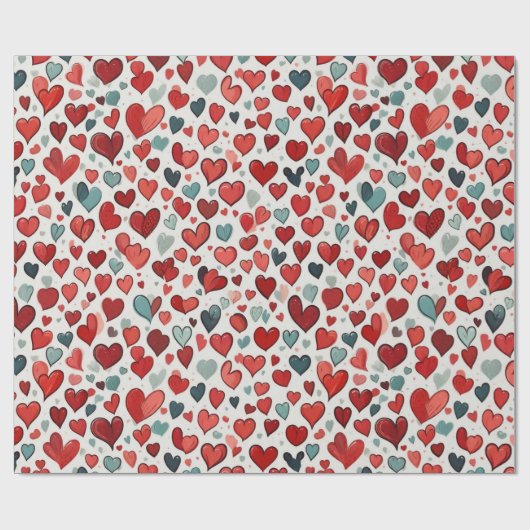 Herzmuster Geschenkpapier (Flach)