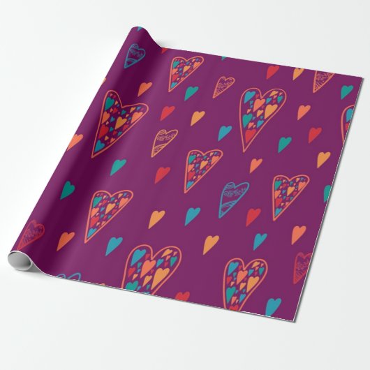 Herzmuster Geschenkpapier (Ungerollt)