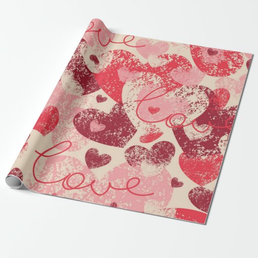 Herzmuster Geschenkpapier (Ungerollt)