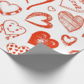 Herzmuster Geschenkpapier (Ecke)