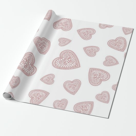 Herzmuster Geschenkpapier (Ungerollt)
