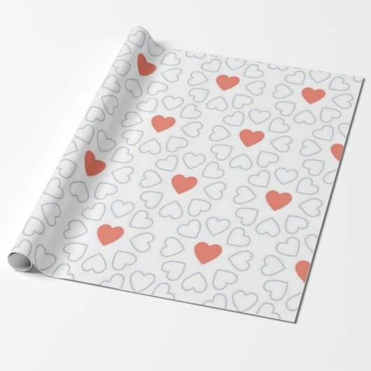 Herzmuster Geschenkpapier (Ungerollt)