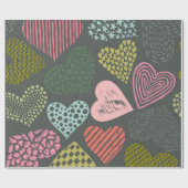 Herzmuster Geschenkpapier (Flach)