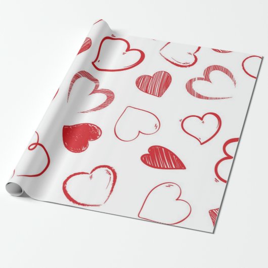 Herzmuster Geschenkpapier (Ungerollt)