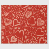 Herzmuster Geschenkpapier (Flach)