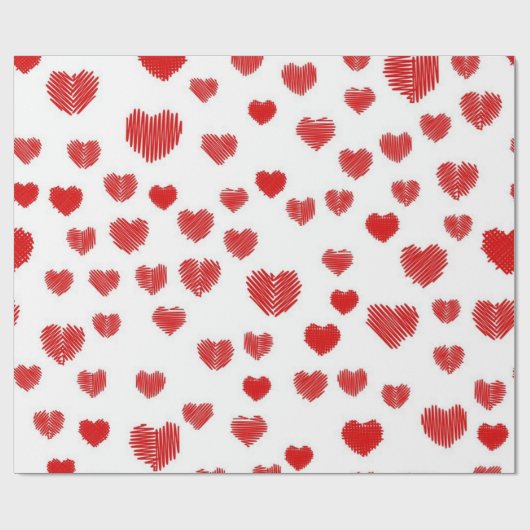 Herzmuster Geschenkpapier (Flach)