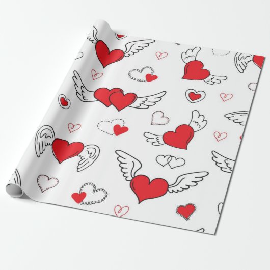Herzmuster Geschenkpapier (Ungerollt)