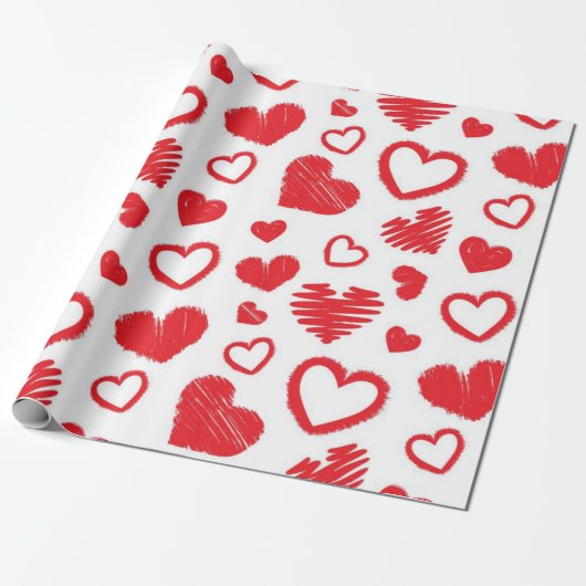 Herzmuster Geschenkpapier (Ungerollt)