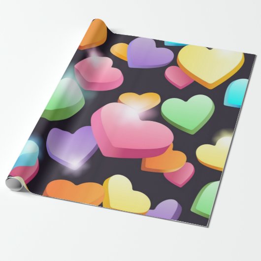 Herzmuster Geschenkpapier (Ungerollt)