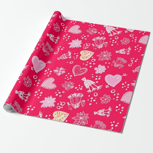 Herzmuster Geschenkpapier (Ungerollt)