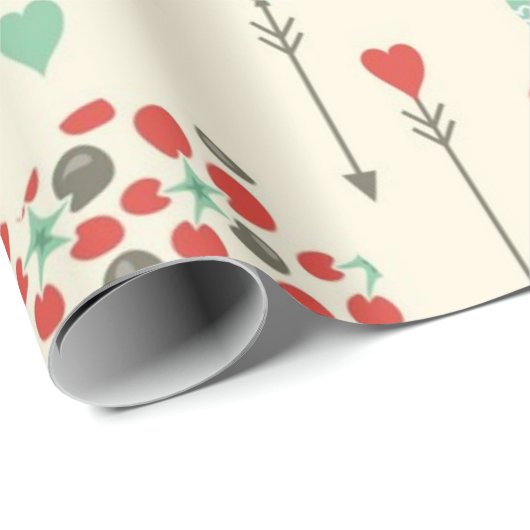 Herzmuster Geschenkpapier (Rolleneckpunkt)