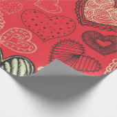Herzmuster Geschenkpapier (Ecke)