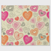 Herzmuster Geschenkpapier (Flach)
