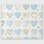 Herzmuster Geschenkpapier (Flach)