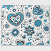 Herzmuster Geschenkpapier (Flach)