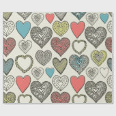 Herzmuster Geschenkpapier (Flach)
