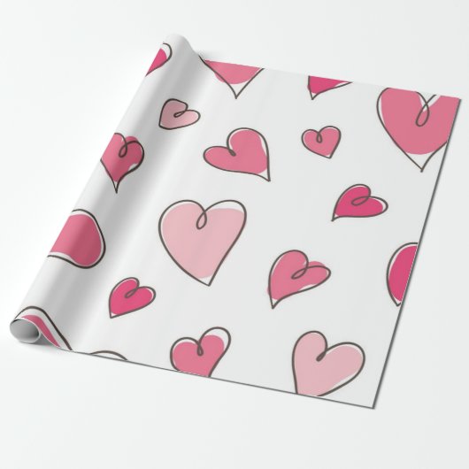 Herzmuster Geschenkpapier (Ungerollt)