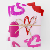 Herzmuster Geschenkpapier Set (Beispiel)