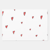 Herzmuster Geschenkpapier Set (Vorderseite)