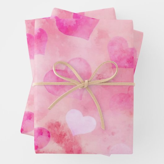 Herzmuster Geschenkpapier Set (Beispiel)