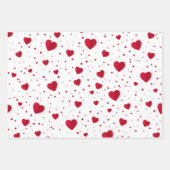 Herzmuster Geschenkpapier Set (Vorderseite)