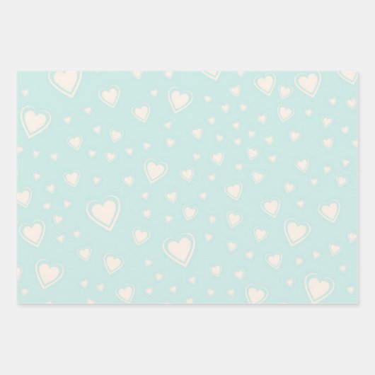 Herzmuster Geschenkpapier Set (Vorderseite 3)