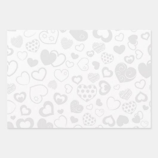 Herzmuster Geschenkpapier Set (Vorderseite 3)