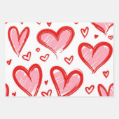 Herzmuster Geschenkpapier Set (Vorderseite 3)