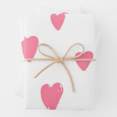 Herzmuster Geschenkpapier Set (Beispiel)