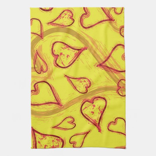 Herzmuster Geschirrtuch (Vertikal)