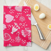 Herzmuster Geschirrtuch (Viertel Falte)