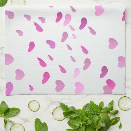 Herzmuster Geschirrtuch (Gefaltet)