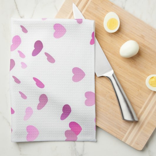 Herzmuster Geschirrtuch (Viertel Falte)