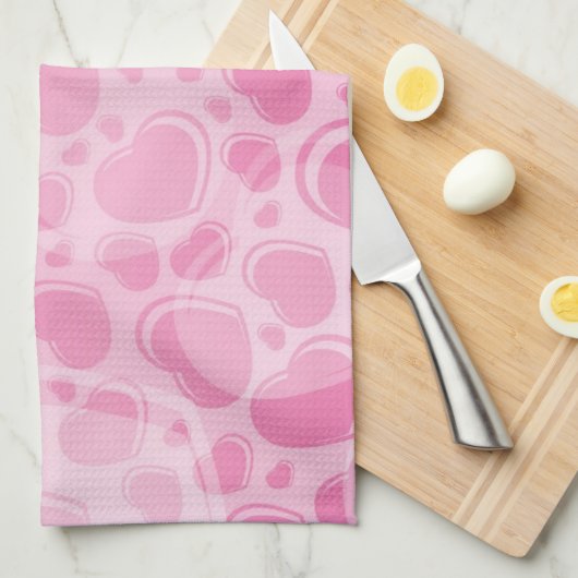 Herzmuster Geschirrtuch (Viertel Falte)
